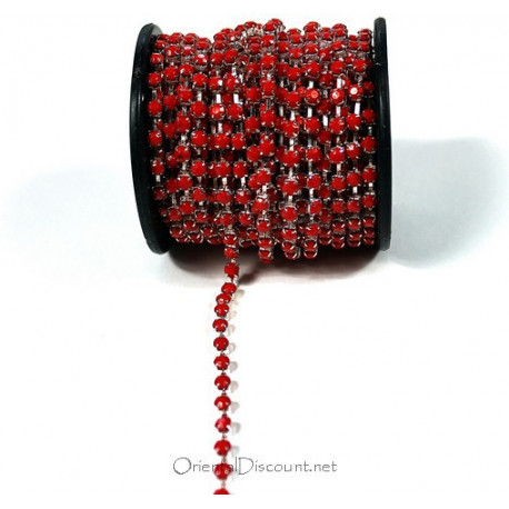 Chaîne au mètre pierre rouge