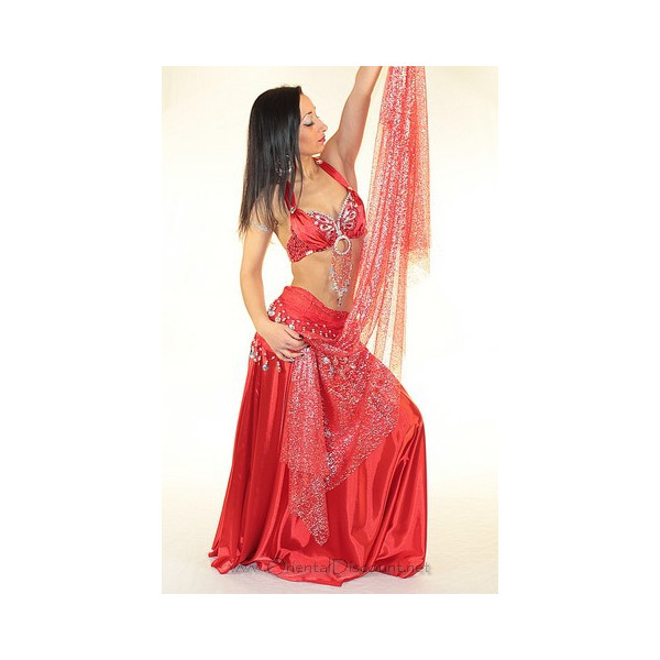Fille En Robe Rouge Pour La Danse Orientale Image stock - Image du sensuel,  exposition: 164239527
