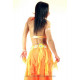 Costume de danse orientale 3 pièces orangé