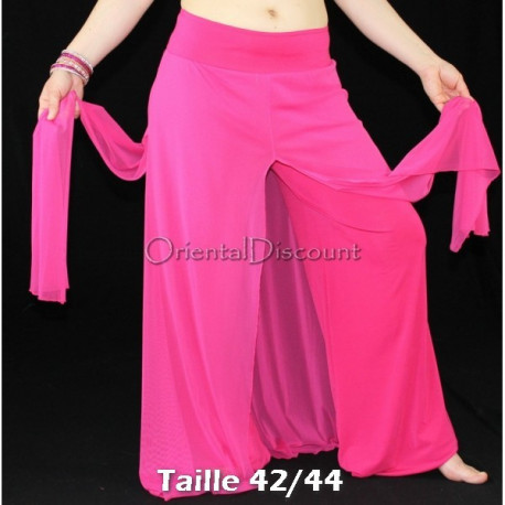 Pantalon de cours de danse orientale fuschia