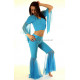 Tenue de cours de danse orientale voilée turquoise