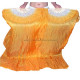 Paire d'éventails ourlés de danse orientale orange