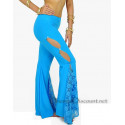 Pantalon de cours de danse orientale dentelle turquoise