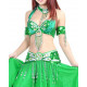 Set satin de danse orientale vert