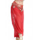 Sarouel de danse orientale rouge et doré