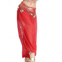 Sarouel de danse orientale rouge et doré