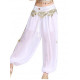 Sarouel de danse orientale blanc et doré