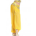 Sarouel de danse orientale jaune et doré