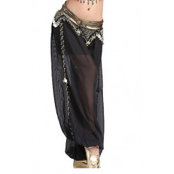 Sarouel de danse orientale noir et doré Sarouel de danse orientale noir et doré