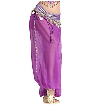 Sarouel de danse orientale violet et doré