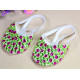 Demi pointes de danse orientale strass vert et fuschia