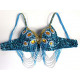 Soutien gorge de danse orientale motifs orangés et bleu