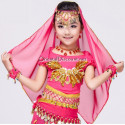 Voile de tête de danse orientale enfant fuschia