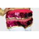 Ceinture de danse orientale pastilles rose et sequins dorées