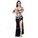 Costume de danse orientale 3 pièces noir 