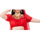 Brassière de danse orientale rouge