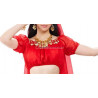 Brassière de danse orientale rouge