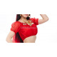 Brassière de danse orientale rouge