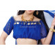 Brassière de danse orientale bleu roy