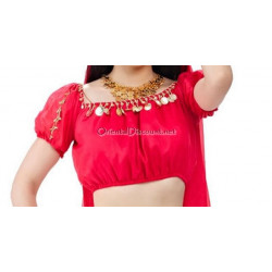 Brassière de danse orientale fuschia