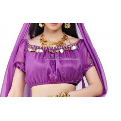 Brassière de danse orientale violet