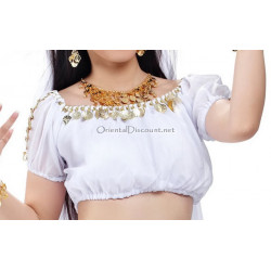 Brassière de danse orientale blanc