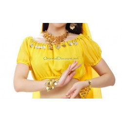 Brassière de danse orientale jaune