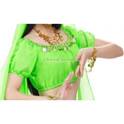 Brassière de danse orientale vert clair