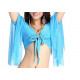 Top manches voilées de danse orientale turquoise
