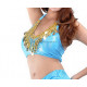 Bustier dos nu de danse orientale turquoise