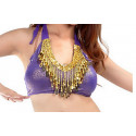 Bustier dos nu de danse orientale violet
