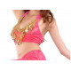Bustier dos nu de danse orientale fushia