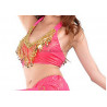 Bustier dos nu de danse orientale fushia