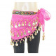 Ceinture de danse orientale enfant mousseline et pierres couleur fuschia