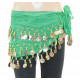 Ceinture de danse orientale enfant vert foncé
