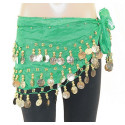 Ceinture de danse orientale enfant vert foncé