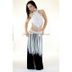 Ceinture de danse orientale à fils et sequins blanc