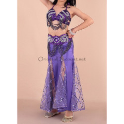 Costume de danse orientale fillette 8/ 10 ans violet