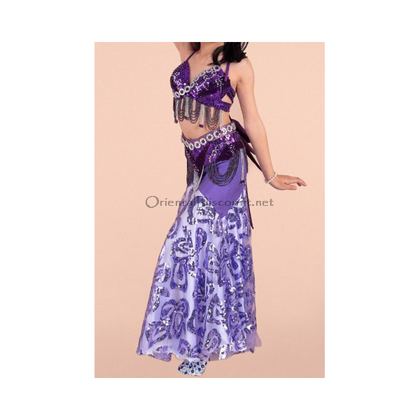 Costume de danse orientale enfant violet