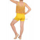 Ensemble de danse à franges enfant 2 pièces couleur or