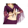 Top manches voilées de danse orientale violet