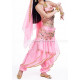 Costume de danse orientale top sarouel rose clair