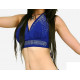 Top d'entrainement strass de danse orientale bleu roy