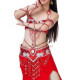 Set de danse orientale rouge et strass