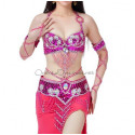 Set de danse orientale fuschia et strass