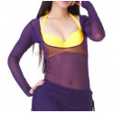 Body de danse sous poitrine violet