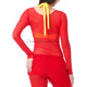Body de danse sous poitrine rouge