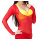 Body de danse sous poitrine rouge