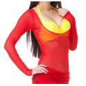 Body de danse sous poitrine rouge