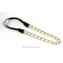 Headband en métal doré gros maillon